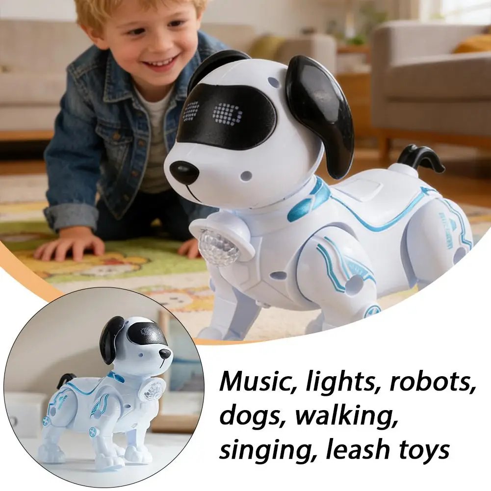 Perro Robot RC, Mascota Electrónica de Acrobacias, Interactiva, Táctil, Programable, Camina y Baila, Regalo de Cumpleaños para Niños y Niñas