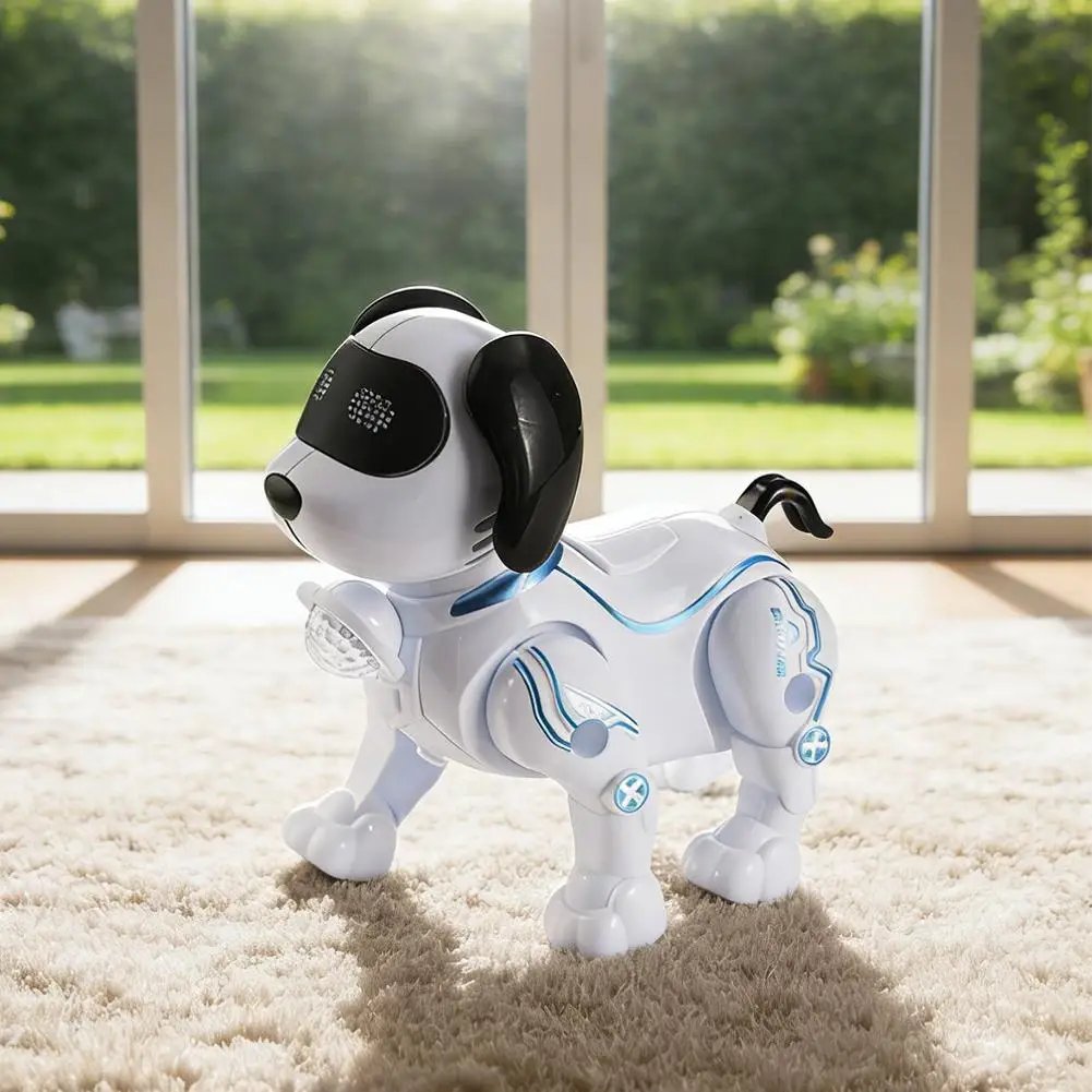 Perro Robot RC, Mascota Electrónica de Acrobacias, Interactiva, Táctil, Programable, Camina y Baila, Regalo de Cumpleaños para Niños y Niñas