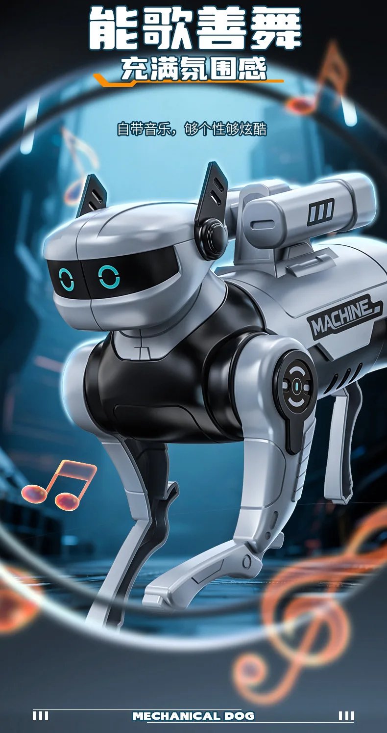 Perro Robot de juguete interactivo para niños, Perro Robot inteligente, juguete de programación con Control remoto eléctrico, nuevo bebé