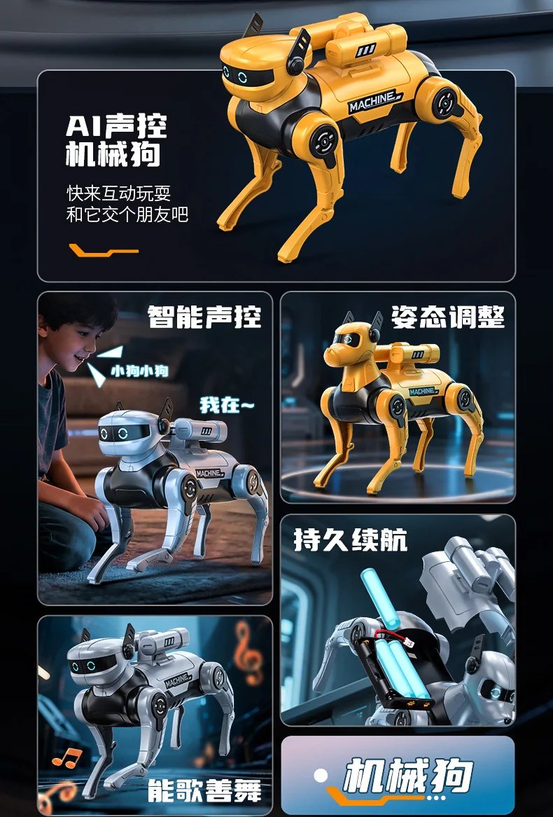 Perro Robot de juguete interactivo para niños, Perro Robot inteligente, juguete de programación con Control remoto eléctrico, nuevo bebé