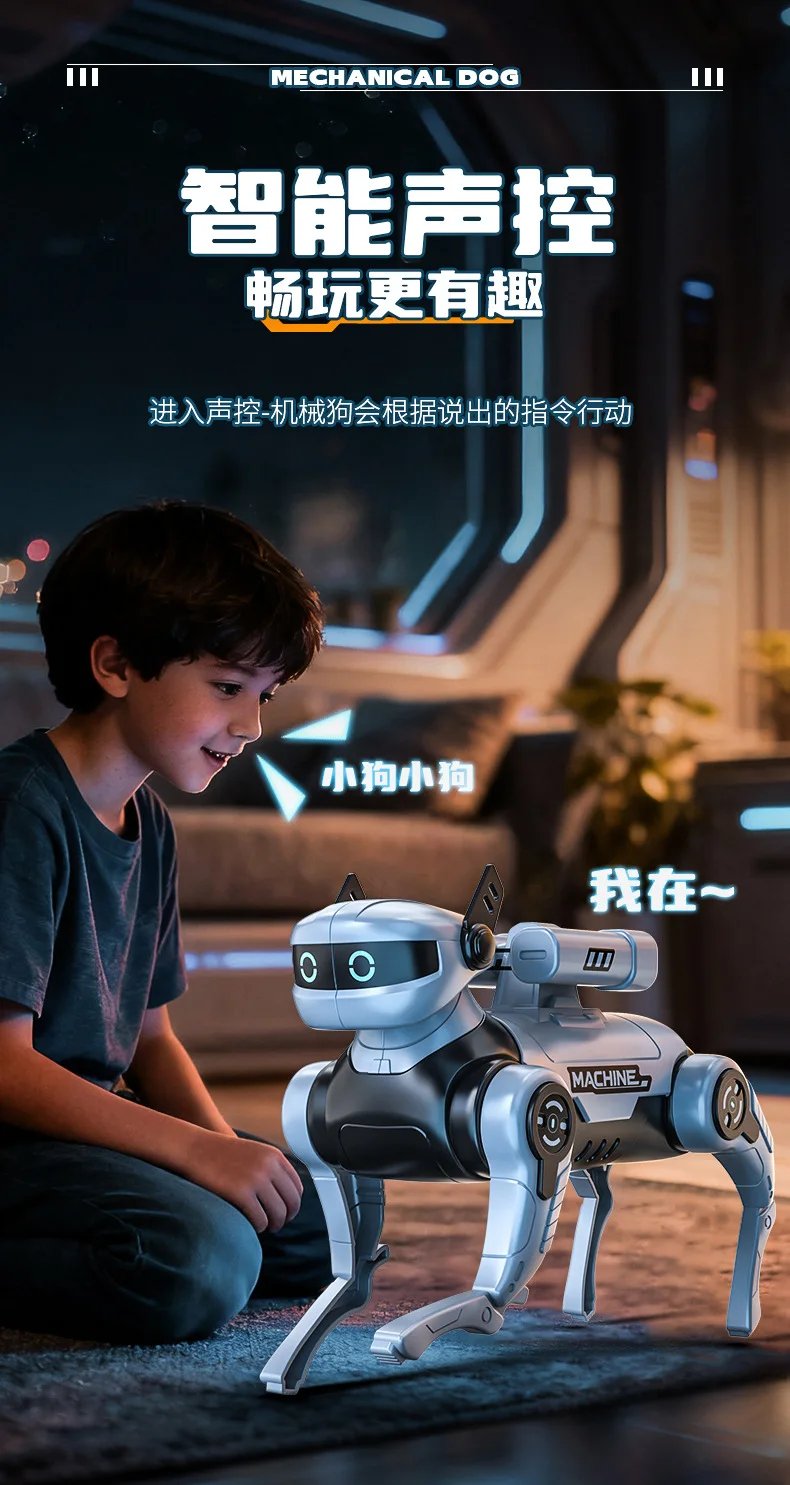 Perro Robot de juguete interactivo para niños, Perro Robot inteligente, juguete de programación con Control remoto eléctrico, nuevo bebé