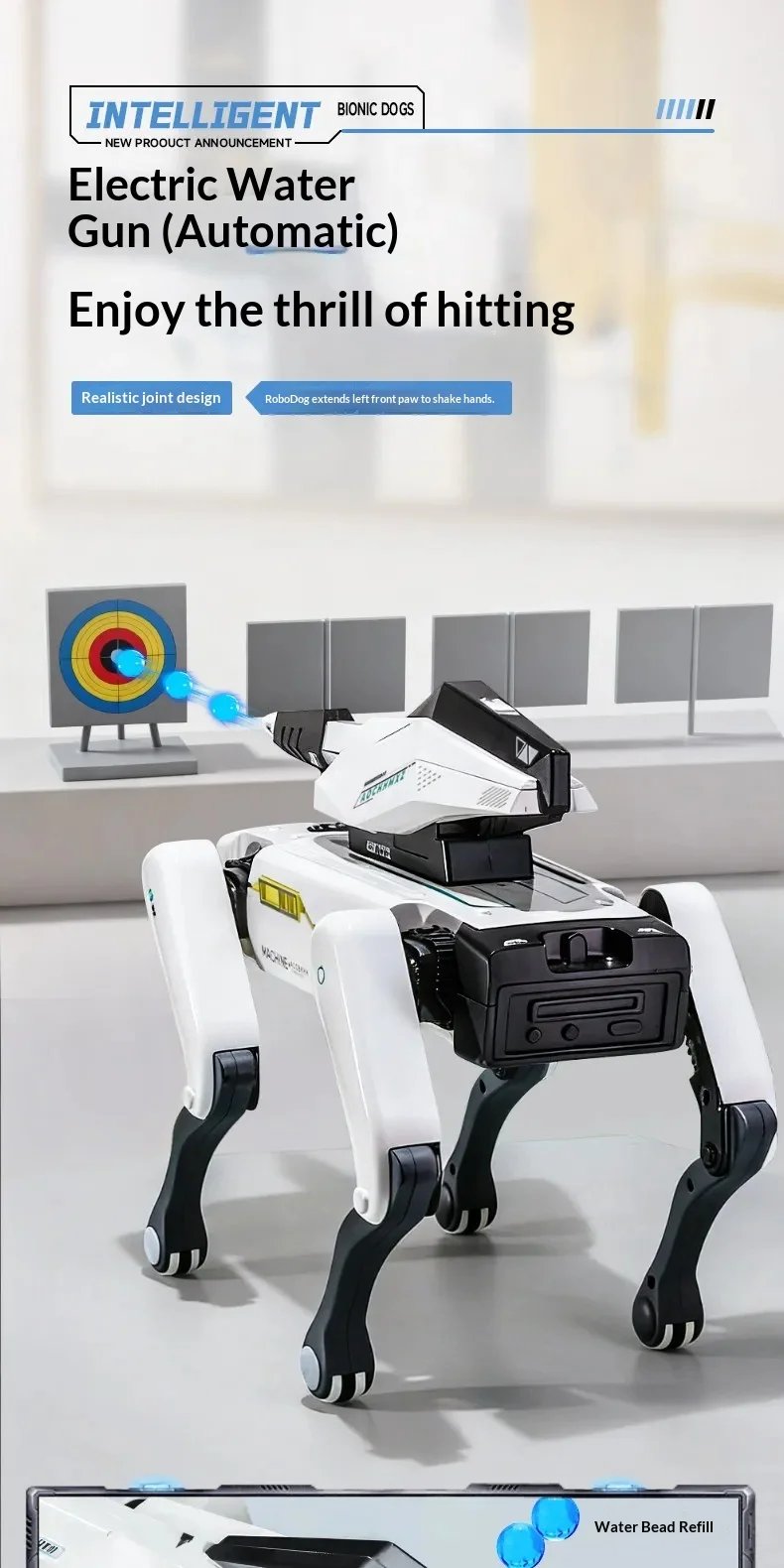 MACHINE 2026 Nuevo Robot Perro con IA, Brazo Mecánico Biónico, Control Remoto, Juguete Interactivo Eléctrico para Niños, Mascota de Compañía para el Hogar