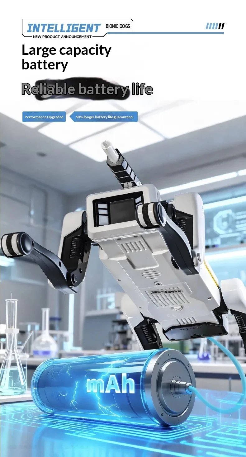 MACHINE 2026 Nuevo Robot Perro con IA, Brazo Mecánico Biónico, Control Remoto, Juguete Interactivo Eléctrico para Niños, Mascota de Compañía para el Hogar