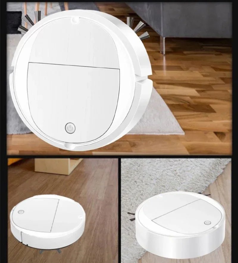 Long battery life Automatic Sweeping Robot Portable Mini Home Vacuum Cleaner USB Rechargeable Wet Dry 3-in-1 Sweeping Machine