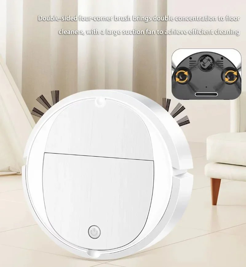 Long battery life Automatic Sweeping Robot Portable Mini Home Vacuum Cleaner USB Rechargeable Wet Dry 3-in-1 Sweeping Machine