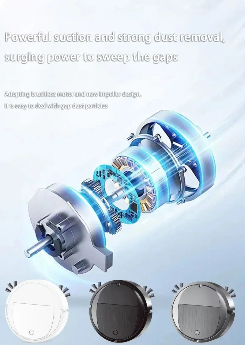 Long battery life Automatic Sweeping Robot Portable Mini Home Vacuum Cleaner USB Rechargeable Wet Dry 3-in-1 Sweeping Machine