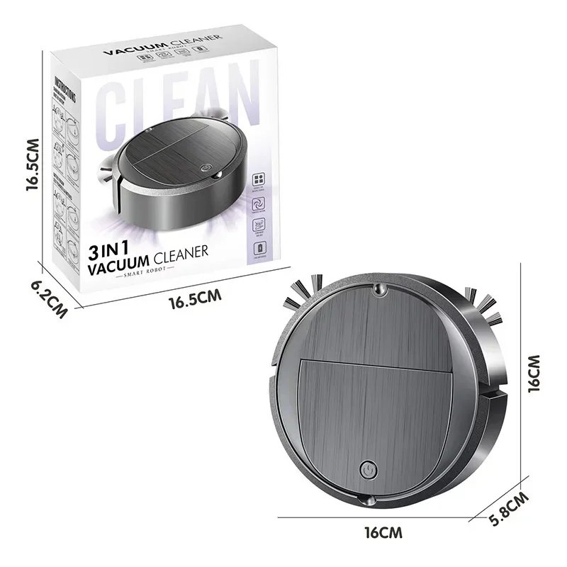 Long battery life Automatic Sweeping Robot Portable Mini Home Vacuum Cleaner USB Rechargeable Wet Dry 3-in-1 Sweeping Machine
