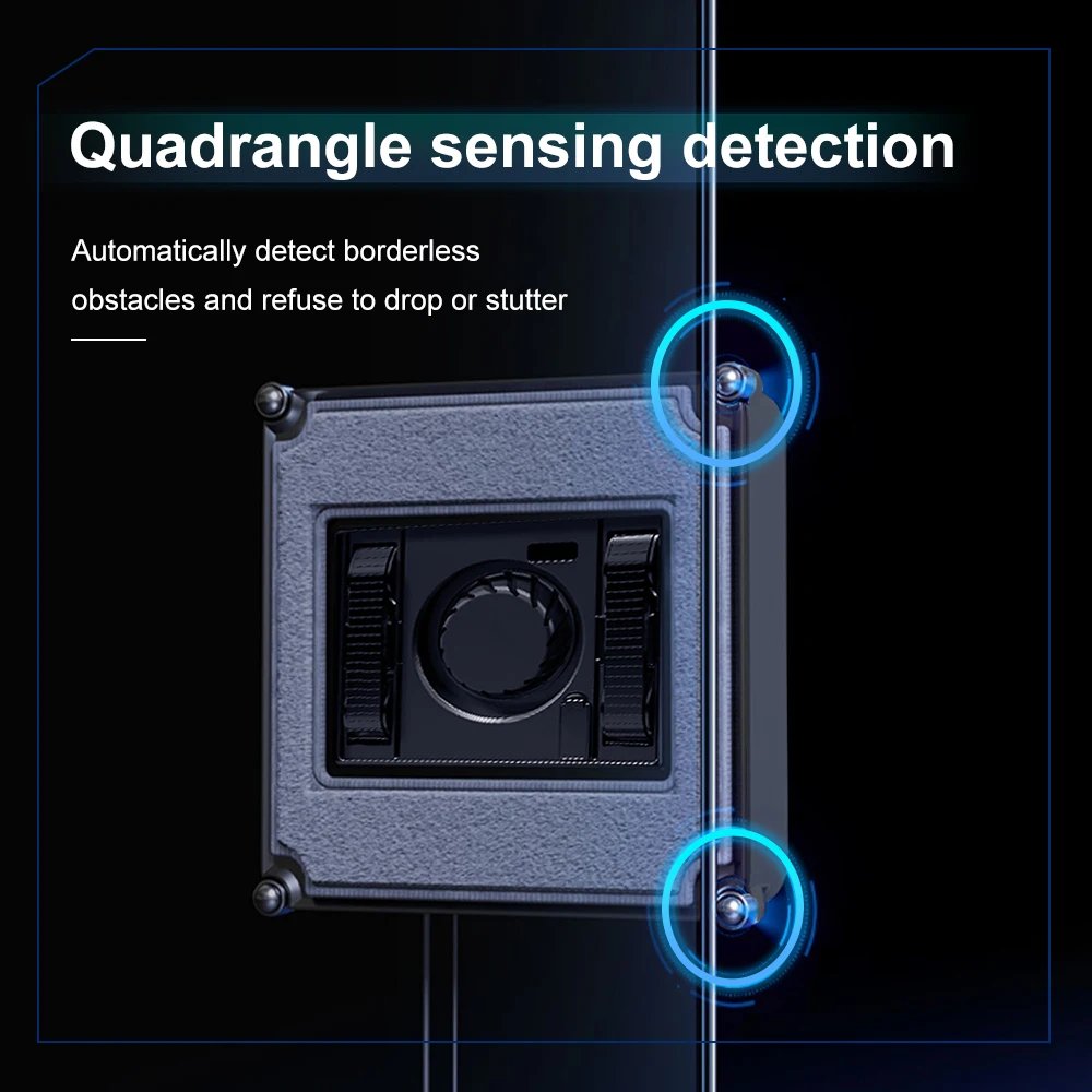 PuRuiKai Robot Window cleaner,Dual Water Spray,Smart Memory,High Vacuum Suction, Laser Sensor, Home Wall Glass Cleaning Robot