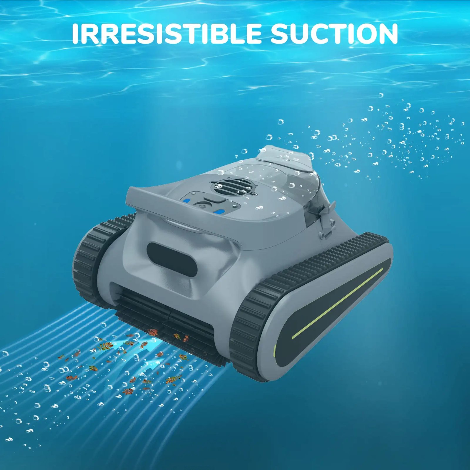 Seauto Crab Pro Robotic Pool Vacuum, Wall-Climbing Robot, Suitable for Walls and Floors of 2000 Square Feet