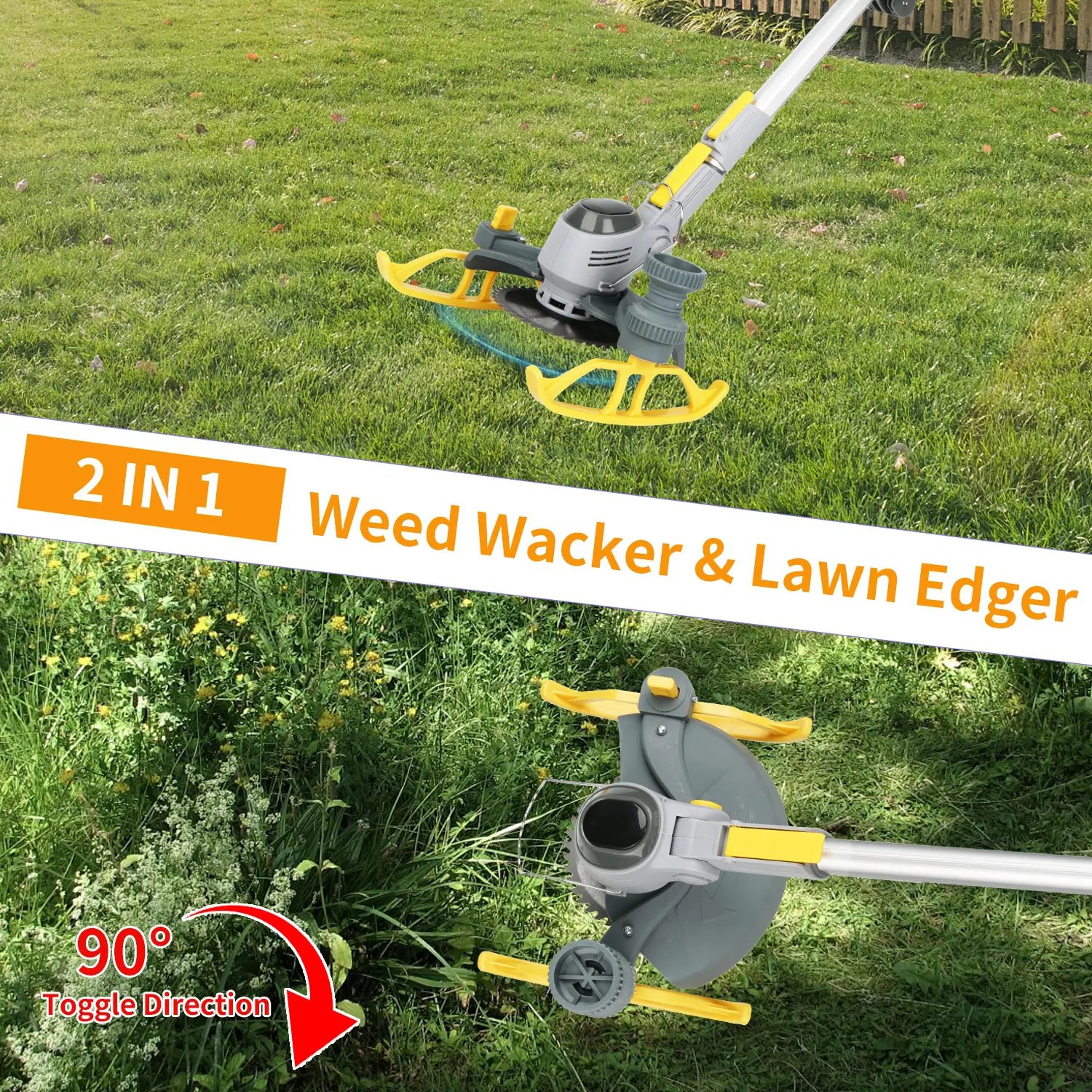 Electric Lawn Mower 21V Cordless Grass Trimmer Length Adjustable Cutter Household Garden Tools Compatible Makita 18V Battery