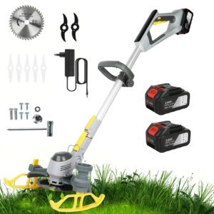 Electric Lawn Mower 21V Cordless Grass Trimmer Length Adjustable Cutter Household Garden Tools Compatible Makita 18V Battery
