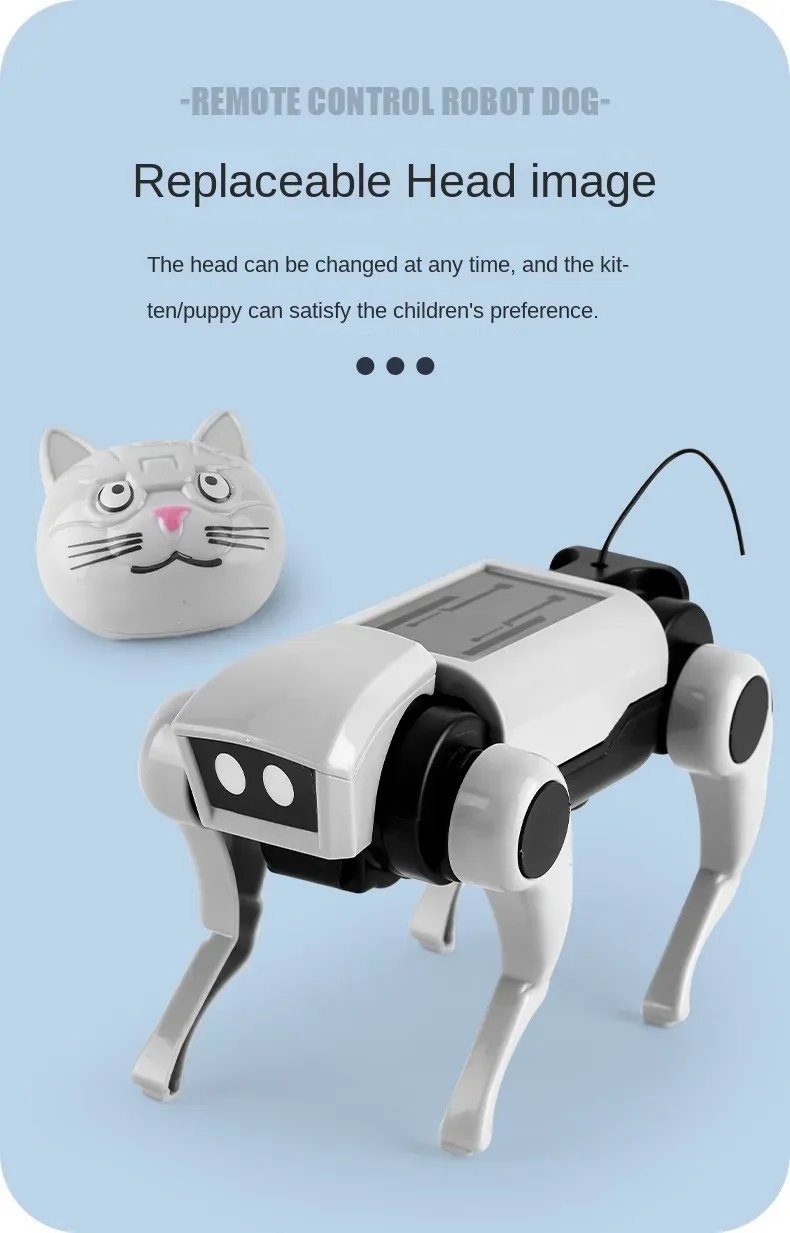 Remote Control Mechanical Dog Robot Toy – DIY Assembling Model Electric Set for Children Science Teaching Boys Kids Gift