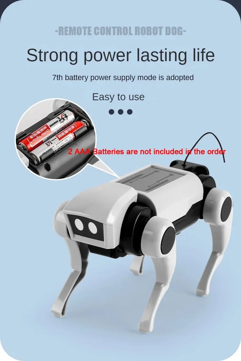 Remote Control Mechanical Dog Robot Toy – DIY Assembling Model Electric Set for Children Science Teaching Boys Kids Gift