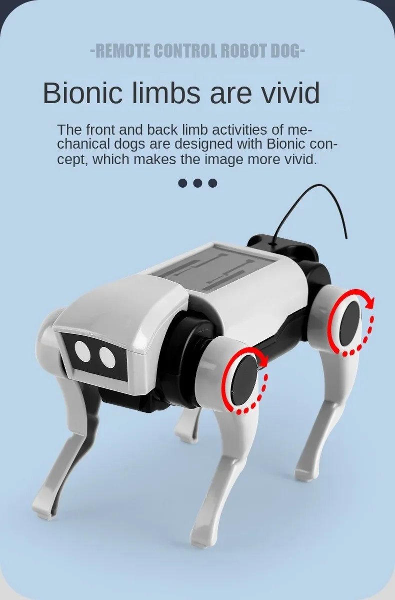 Remote Control Mechanical Dog Robot Toy – DIY Assembling Model Electric Set for Children Science Teaching Boys Kids Gift