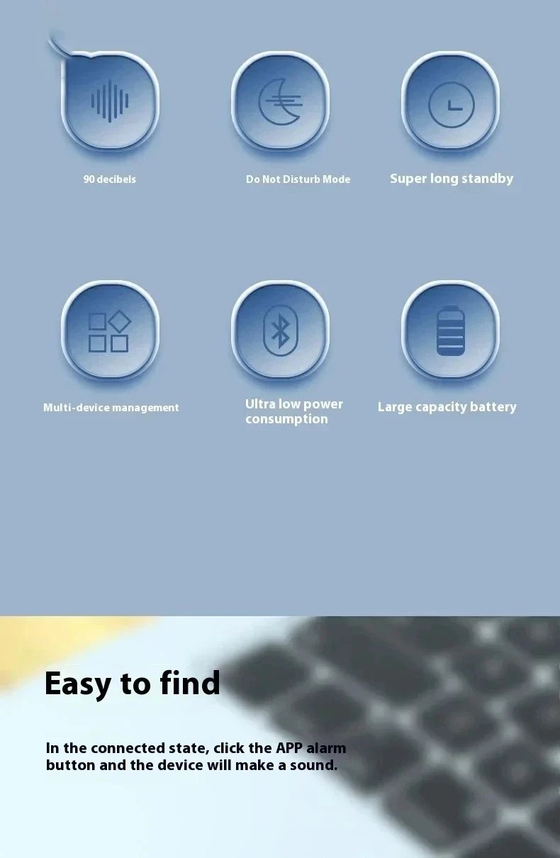 Lenovo Bluetooth GPS Smart Tracker Anti-Lost Reminder Device Bags Elderly Kid Air Tag Tracking Locator For IOS Android Finder