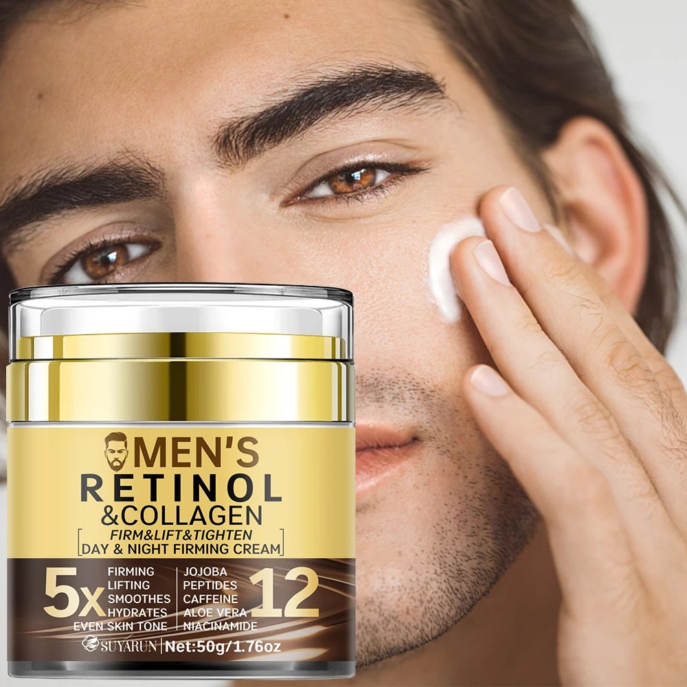 SUYARUN Men's Anti-Aging Face Cream-Firming & Hydrating Moisturizer with SPF 20 | Organic Natural Ingredients for All Skin Type.
