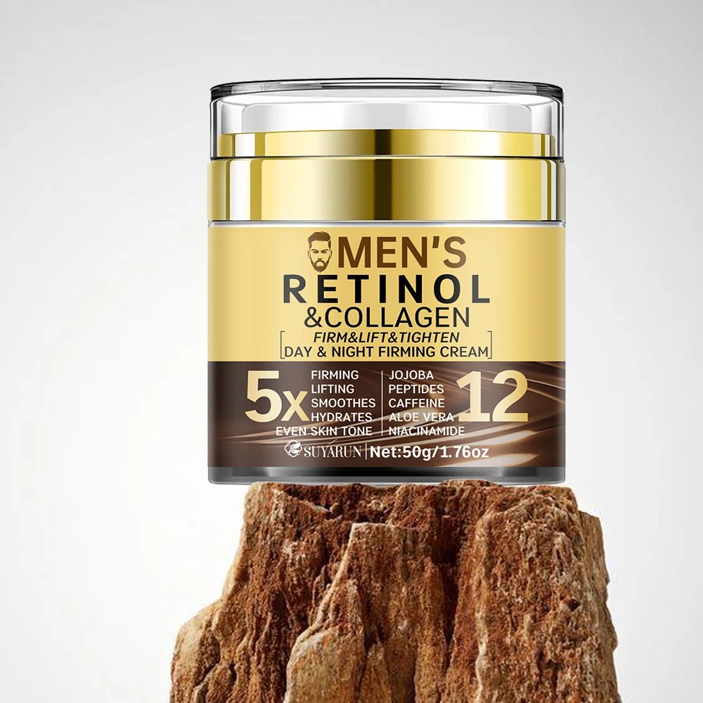 SUYARUN Men's Anti-Aging Face Cream-Firming & Hydrating Moisturizer with SPF 20 | Organic Natural Ingredients for All Skin Type.