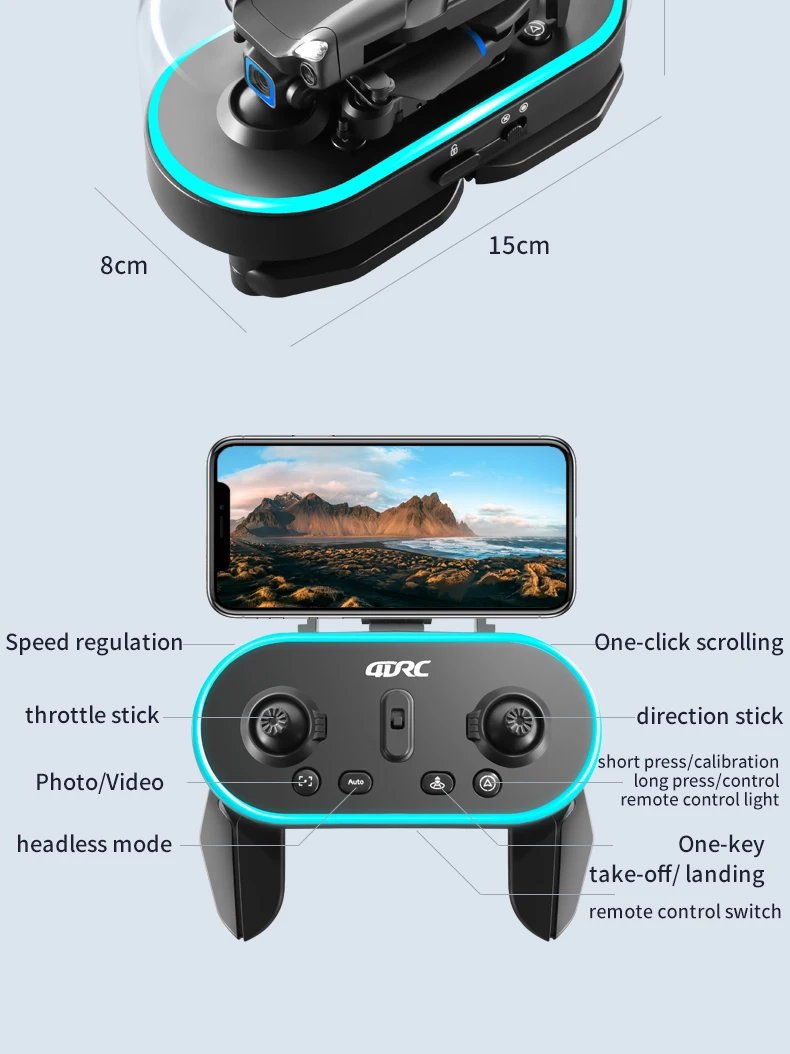 4DRC Mini V20 Drone 4K Professional Dual Camera WIFI FPV Dron Foldable RC Quadcopte Toys Helicopter Children's Gift