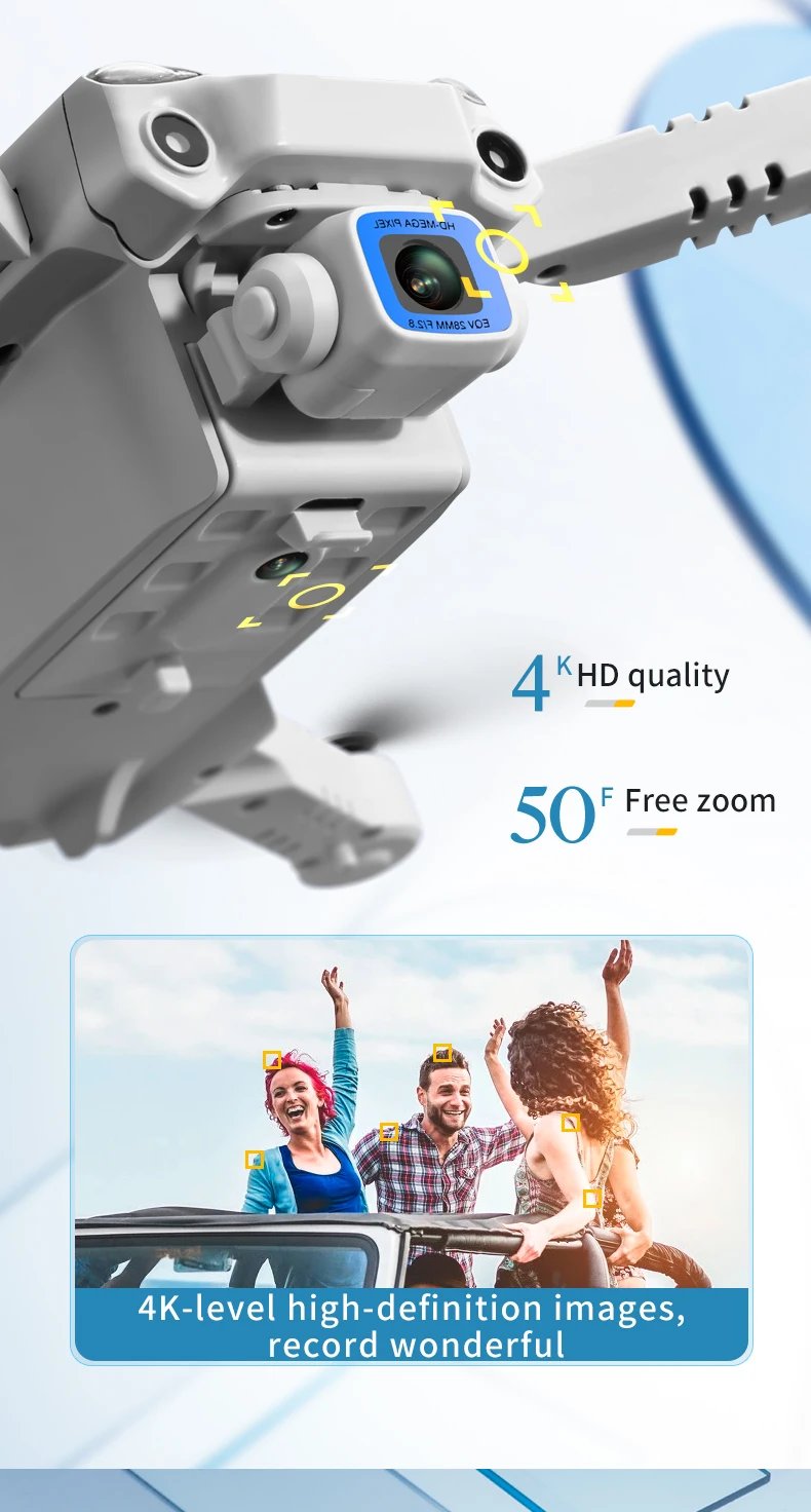 4DRC Mini V20 Drone 4K Professional Dual Camera WIFI FPV Dron Foldable RC Quadcopte Toys Helicopter Children's Gift