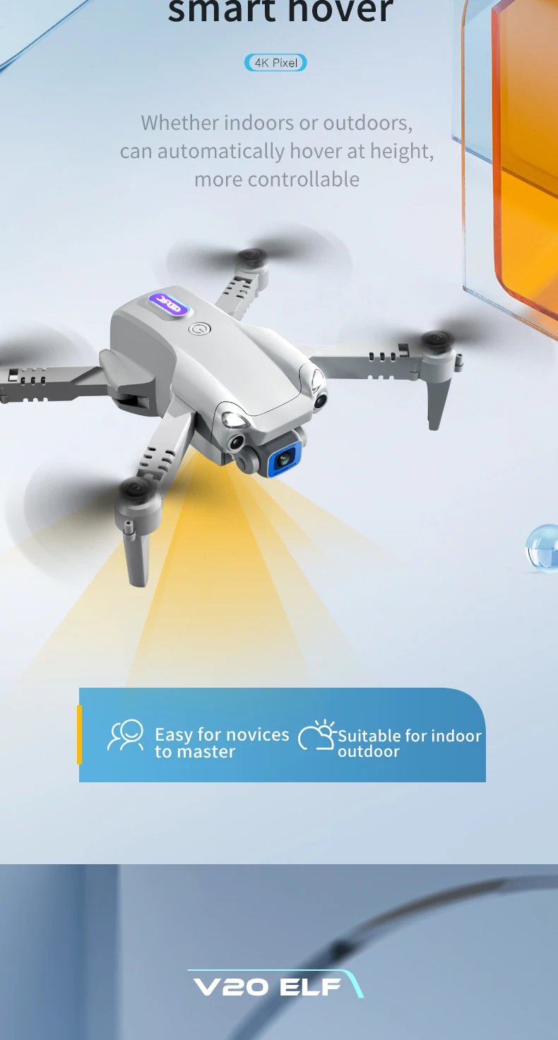4DRC Mini V20 Drone 4K Professional Dual Camera WIFI FPV Dron Foldable RC Quadcopte Toys Helicopter Children's Gift