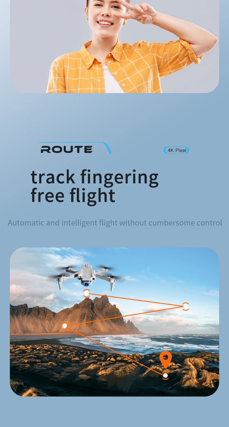 4DRC Mini V20 Drone 4K Professional Dual Camera WIFI FPV Dron Foldable RC Quadcopte Toys Helicopter Children's Gift