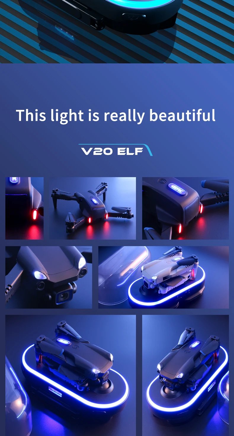 4DRC Mini V20 Drone 4K Professional Dual Camera WIFI FPV Dron Foldable RC Quadcopte Toys Helicopter Children's Gift