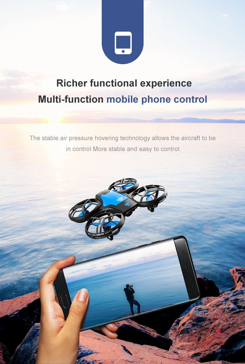 Mini Drone V8 With 4K HD Camera Wifi Fpv Air Pressure Height Maintain Foldable Quadcopter Remote Control Drone Children Boy Toys