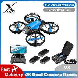 Mini Drone V8 With 4K HD Camera Wifi Fpv Air Pressure Height Maintain Foldable Quadcopter Remote Control Drone Children Boy Toys