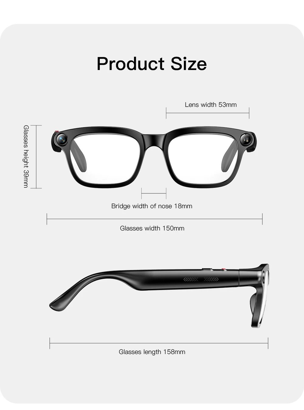 2026 New AI Real Time Translation Smart Glasses 800W Pixel Anti-shake Camera Video Recorder Dual Mic Noise Cancel Sunglasses Men