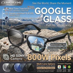 2026 New AI Real Time Translation Smart Glasses 800W Pixel Anti-shake Camera Video Recorder Dual Mic Noise Cancel Sunglasses Men