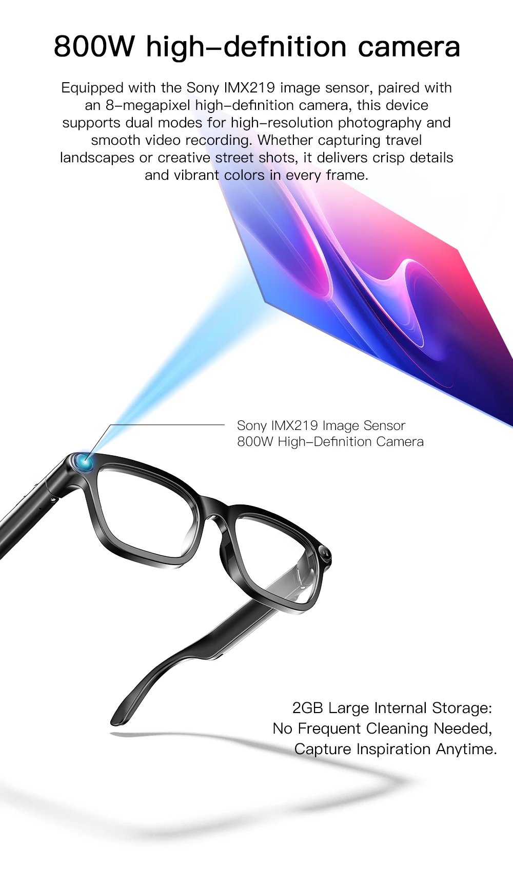 2026 New AI Real Time Translation Smart Glasses 800W Pixel Anti-shake Camera Video Recorder Dual Mic Noise Cancel Sunglasses Men