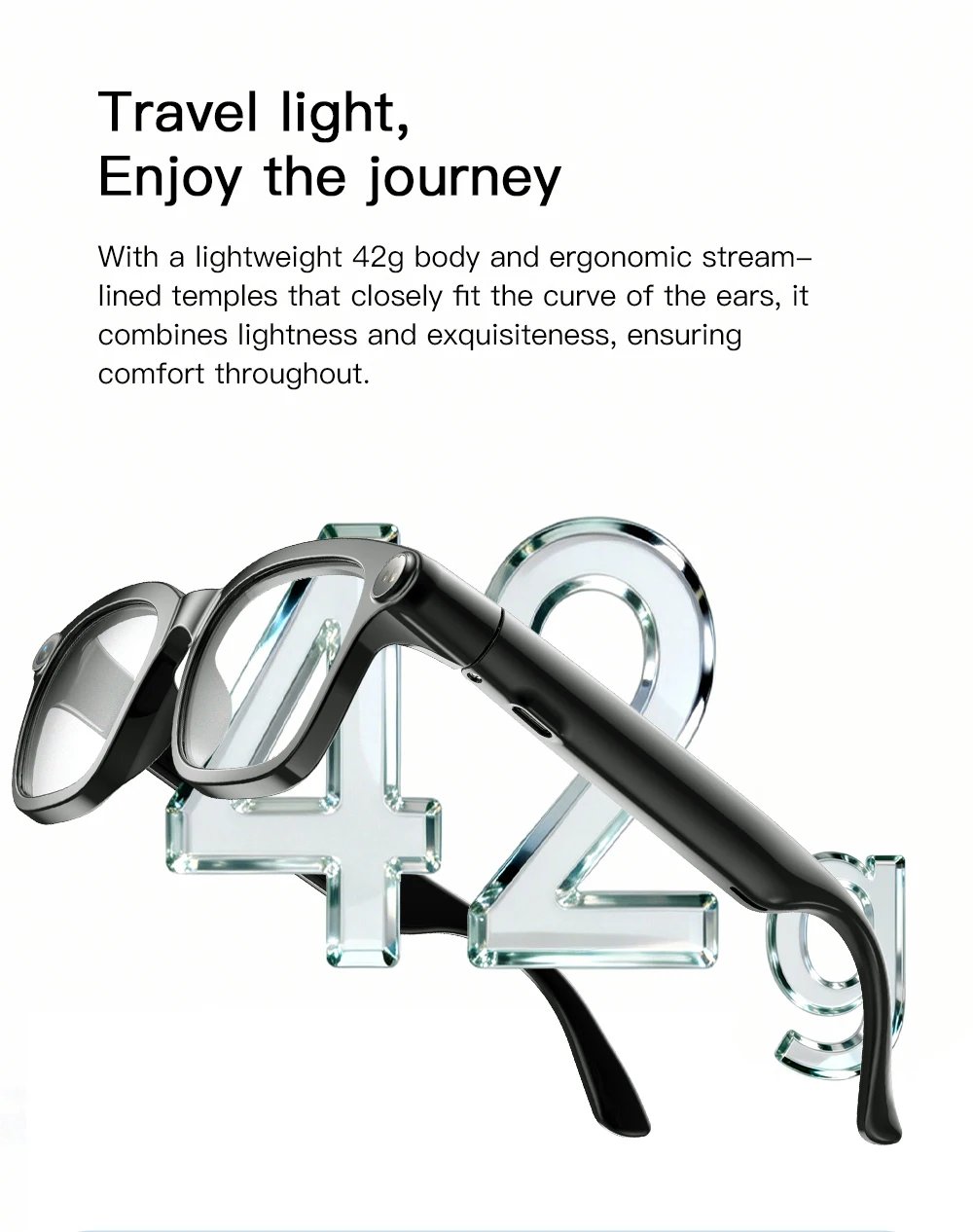 2026 New AI Real Time Translation Smart Glasses 800W Pixel Anti-shake Camera Video Recorder Dual Mic Noise Cancel Sunglasses Men