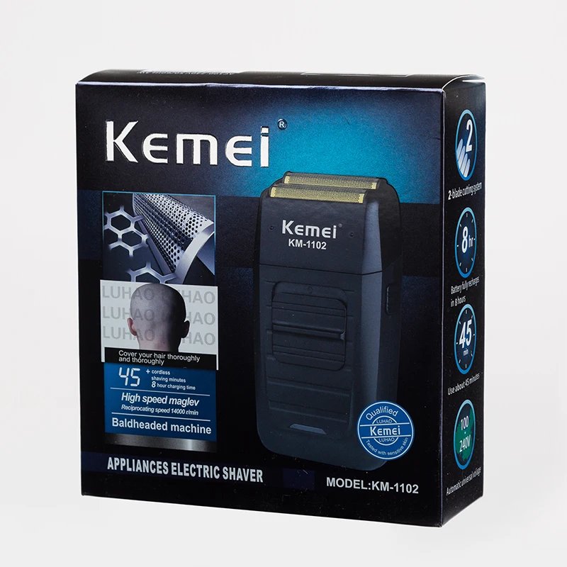 Kemei 3D Electric Shaver Men Electric Razor Rechargeable Floating Beard Shaver Hair Trimmer Face Care Shaving Machine