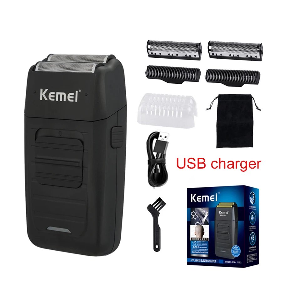 Kemei 3D Electric Shaver Men Electric Razor Rechargeable Floating Beard Shaver Hair Trimmer Face Care Shaving Machine