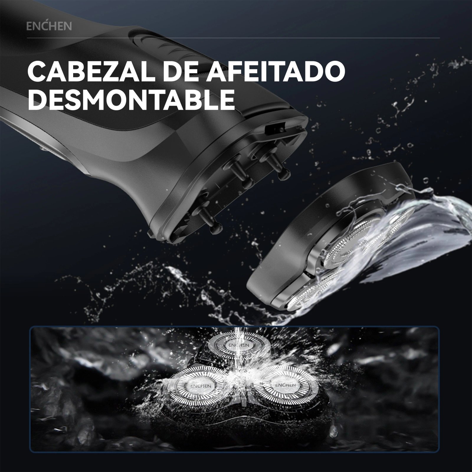 Enchen Blackstone-C Electric Rotary Shaver for Men with 3D Floating Blades, Washable, USB Type-C Rechargeable