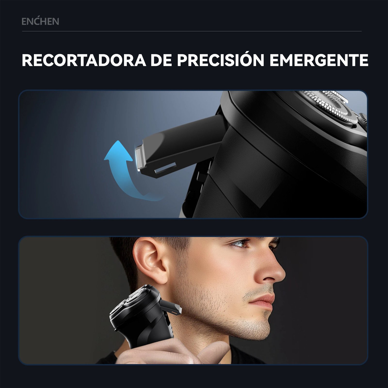 Enchen Blackstone-C Electric Rotary Shaver for Men with 3D Floating Blades, Washable, USB Type-C Rechargeable