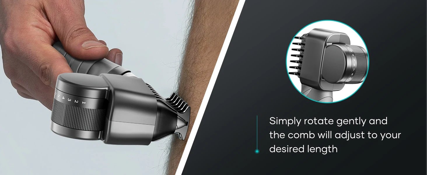 Kensen S6 Body Hair Trimmer for Men Electric Hair Groomer IPX5 Waterproof 6800 RPM Hair Cutting Machine Groin Pubic Hair Clipper