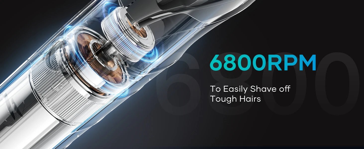 Kensen S6 Body Hair Trimmer for Men Electric Hair Groomer IPX5 Waterproof 6800 RPM Hair Cutting Machine Groin Pubic Hair Clipper