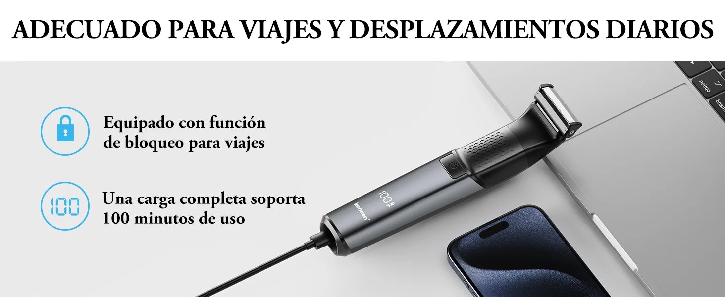 Kensen Electric Hair Trimmer Kits Men's Razor Body Hair Shaver Beard Trimmer IPX6 Hair Cutting Machine Hair Clippers for Barber