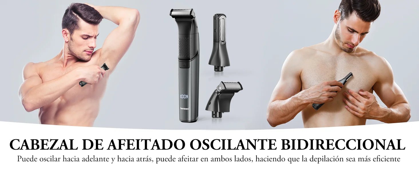 Kensen Electric Hair Trimmer Kits Men's Razor Body Hair Shaver Beard Trimmer IPX6 Hair Cutting Machine Hair Clippers for Barber
