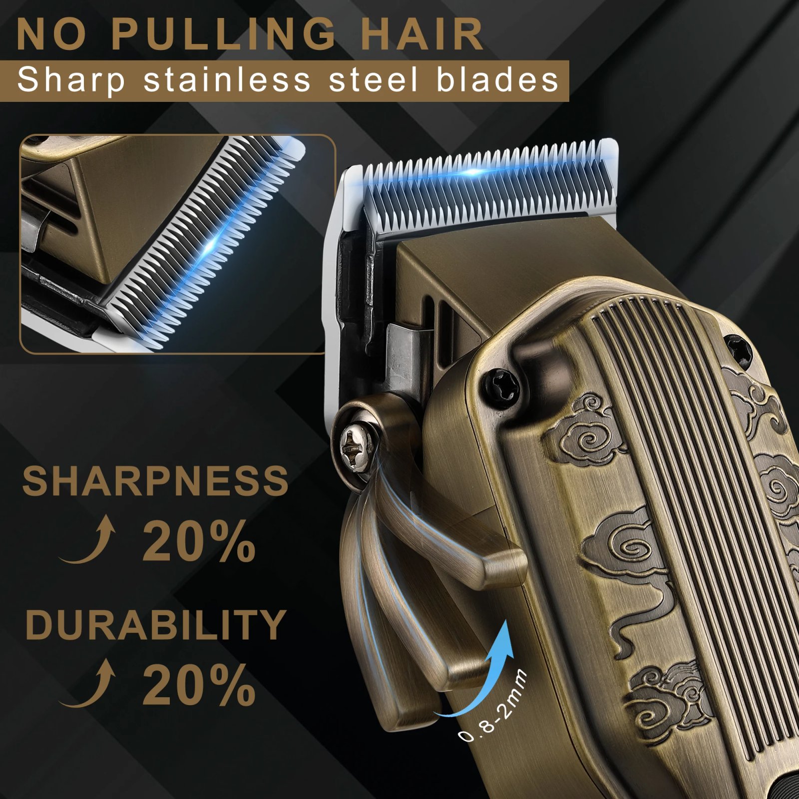 Scttomon Electric Hair Clipper Trimmer Set for Skin Fade Bald Head Shaving Hairline Sculpting Beard Trimming 2-Pc Head Style Kit