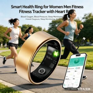 Health Smart Ring for Women Men Fitness Heart Rate Blood Oxygen Sleep Step Monitor Tracker