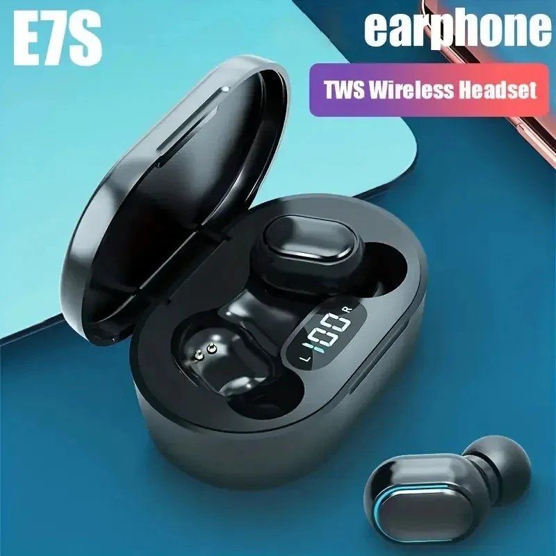E7S Tws Wireless Bluetooth Headphones, Sports Headphones with Control, Microphone, Music, Work on All Smartphones