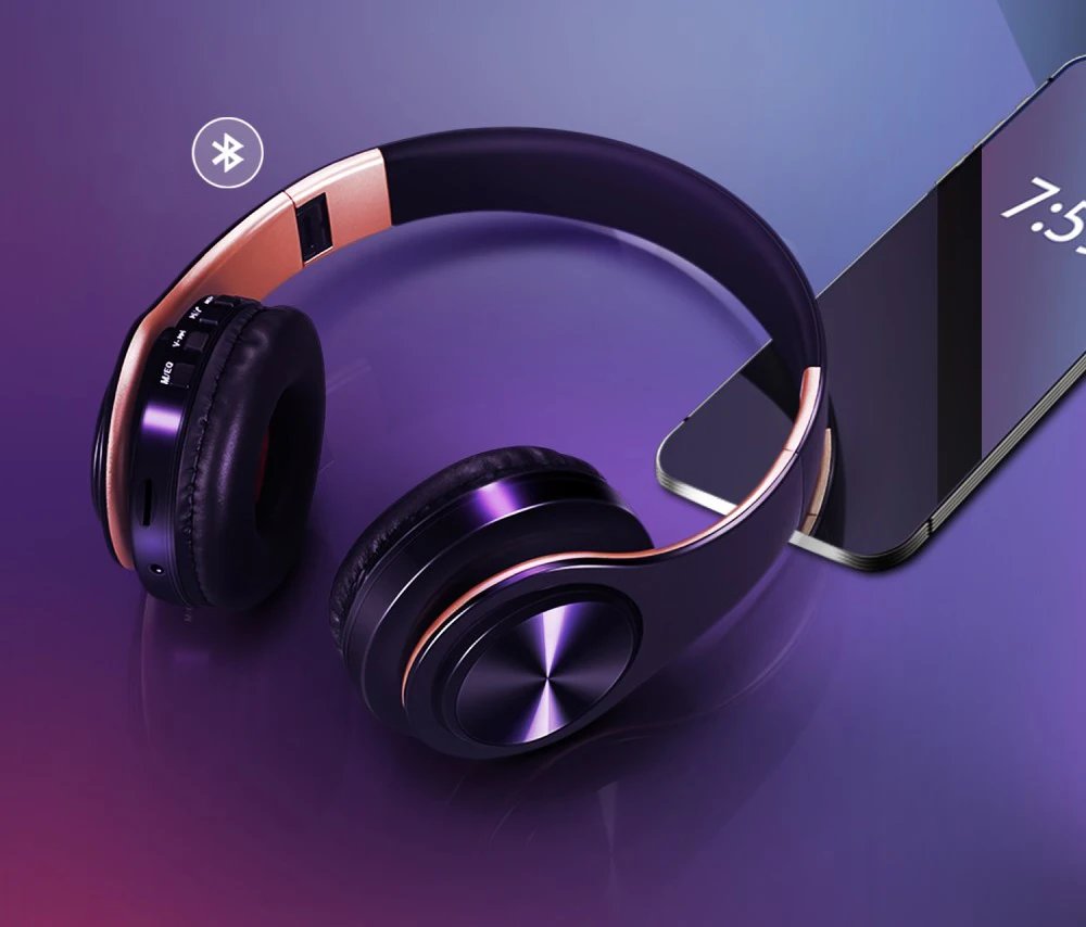 2026 Wireless Bluetooth Stereo Headset Upgrading Sports Overhead Earphone with Mic for Smart Phone TV PC Tablet - Music