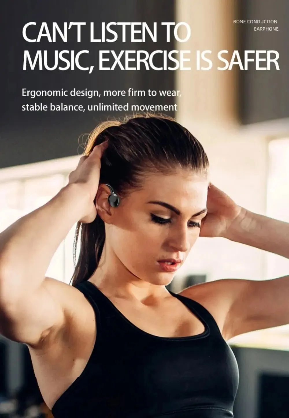 K69 Bone Conduction Headphones 2026 Bluetooth 5.3 Open Ear Wireless Sport Earbuds with Mic IPX5 Waterproof for Running Cycling