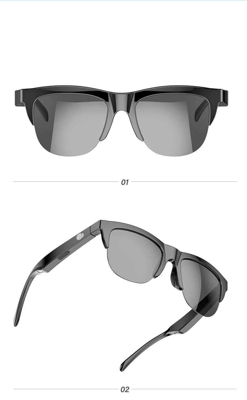 Smart Audio Glasses Bluetooth V5.3 Sunglasses HIFI Headset Hands-Free Call Anti-UV Outdoor Sports Anti-touch For Men Women