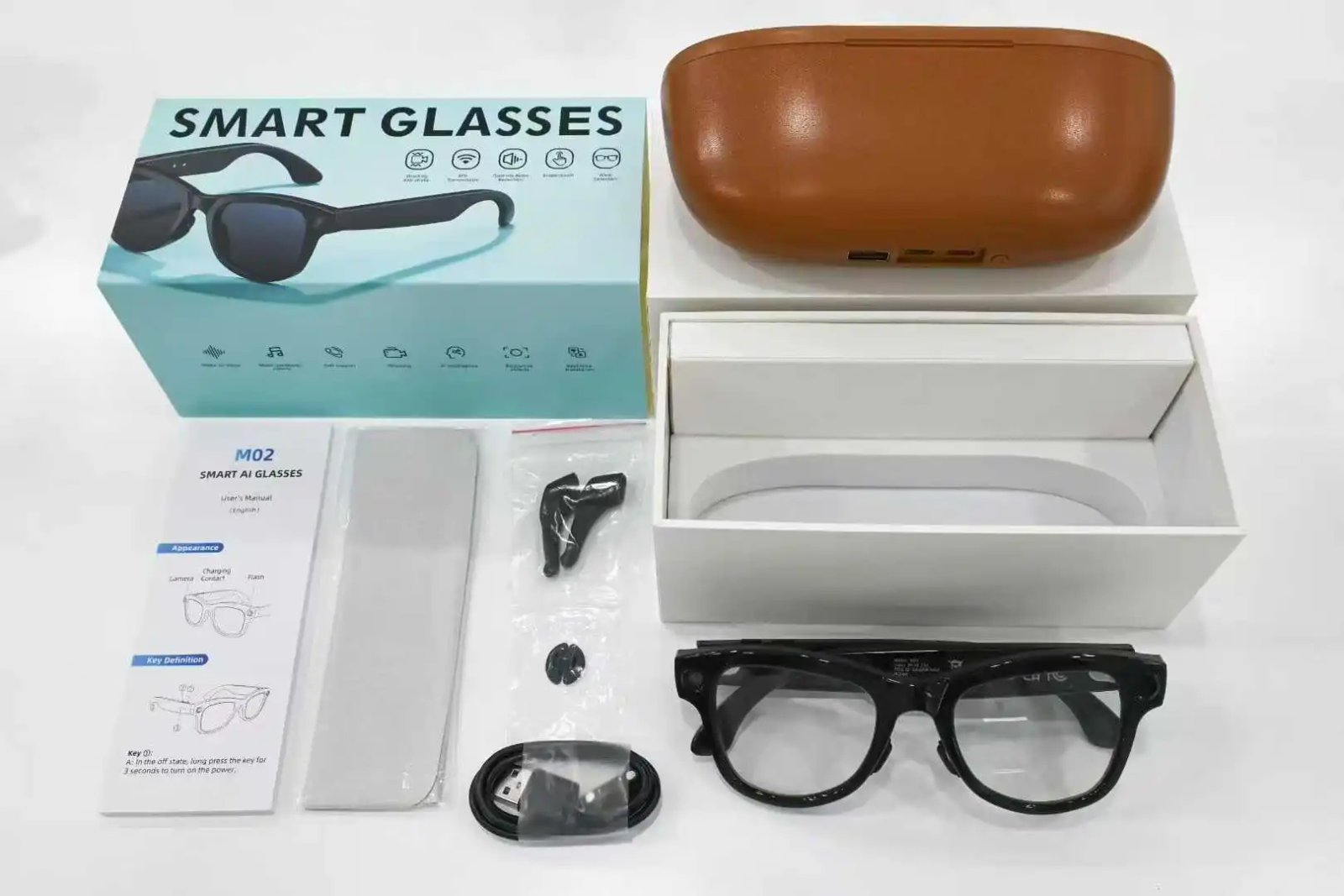 AI Smart Glasses 800W HD Pixel Camera Video Recording Outdoor Sport Sunglasses ChatGpt Translation Voice Call Bluetooth glasses