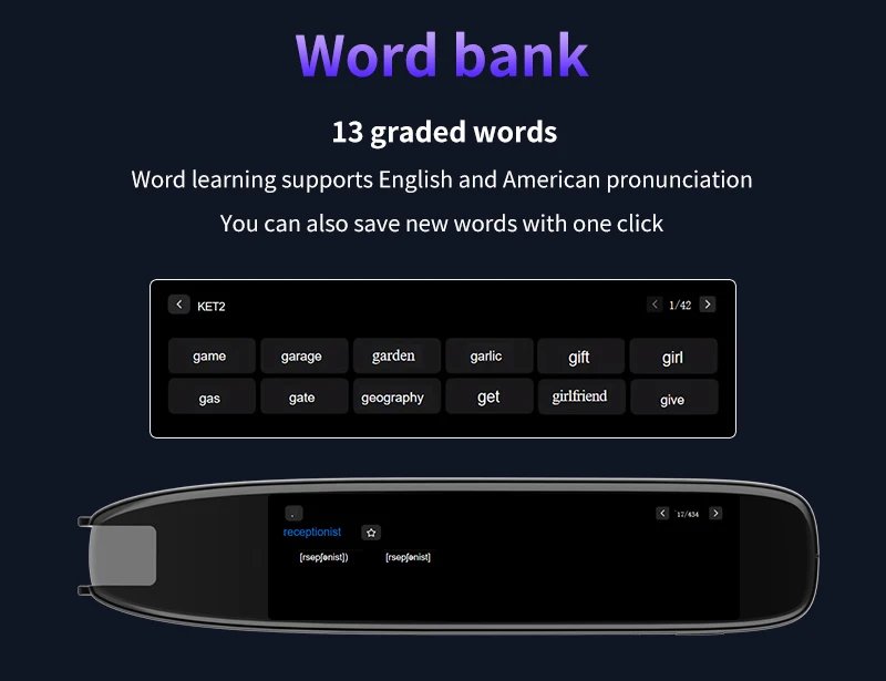 Translation Pen Scanner Reading Pen 142 Translation pens Ai pen Text Speech Smart Recording Pen Voice Text Extract Translator
