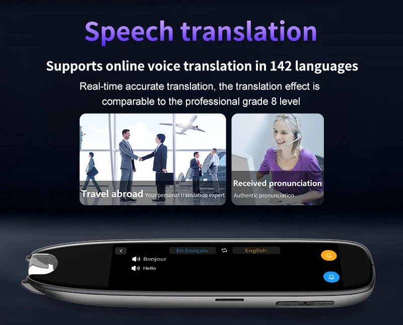 Translation Pen Scanner Reading Pen 142 Translation pens Ai pen Text Speech Smart Recording Pen Voice Text Extract Translator