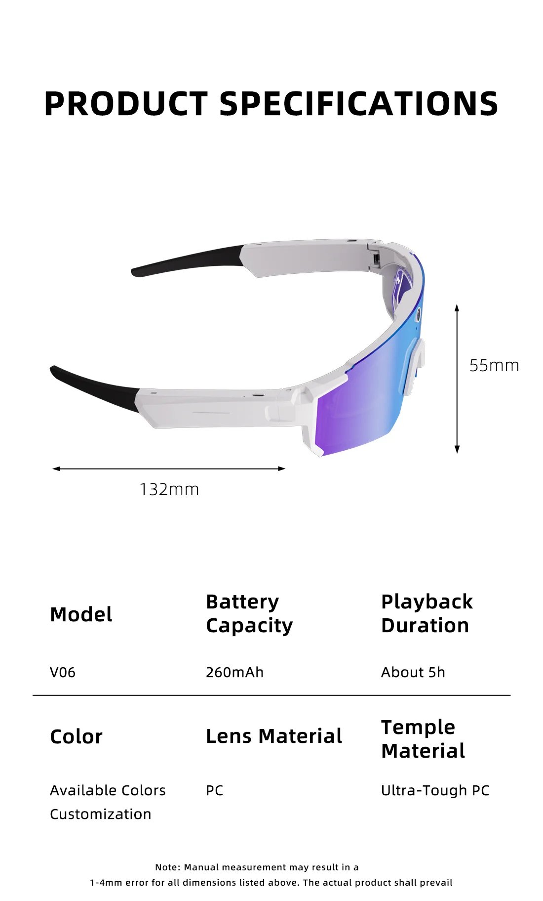 New AI smart shooting&recording glasses with 800W camera, HD anti-shake bicycle riding shooting artifact, windproof goggles 2026